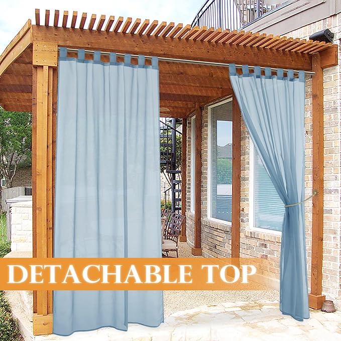 RYB HOME Sheer Curtains Waterproof - Image 4