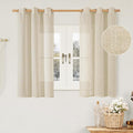 LAMIT Natural Linen Semi Sheer Curtains 48 Inch by LAMIT