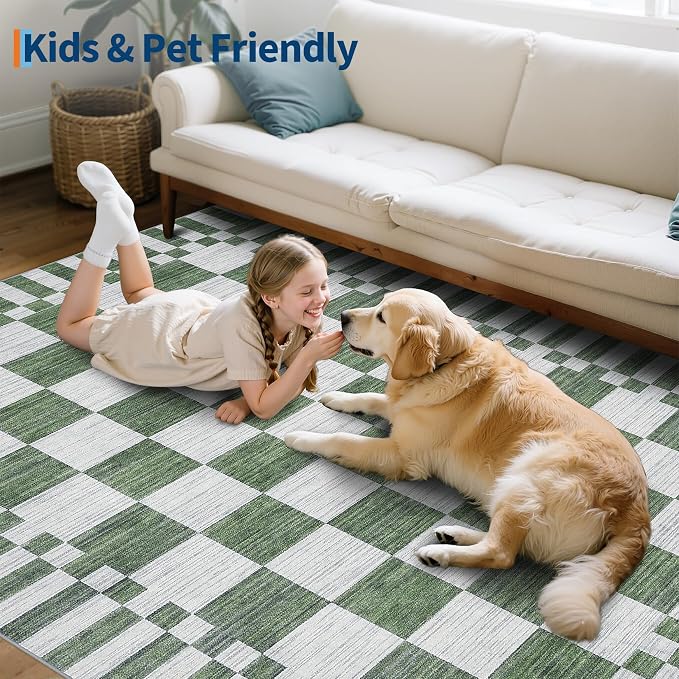 GarveeHome Checkered Washable 2x3 Rug Small Area Rugs Non-Slip - Image 8