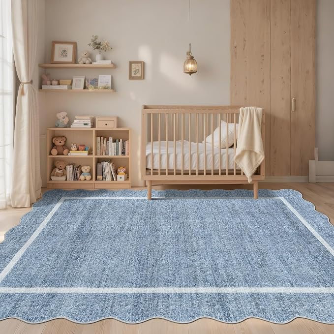 GarveeHome Scalloped Washable Rug 9x12 Area Rug - Image 2