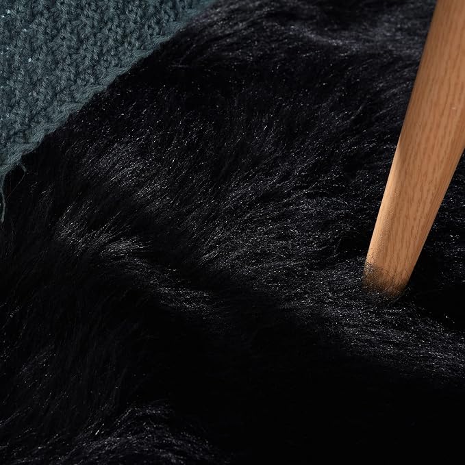 ORINOVA Washable Faux Fluffy Fur Round Area 6.6ft Rugs - Image 7
