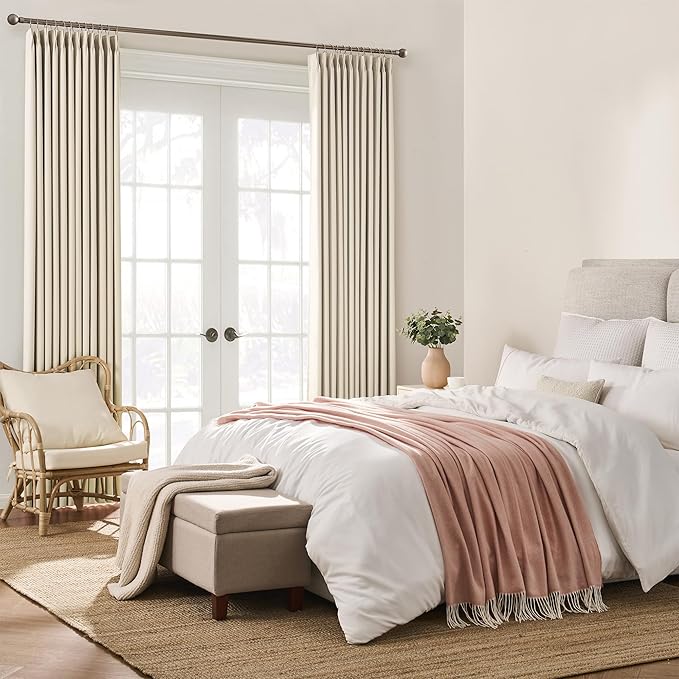 Pinch Pleated Curtains 150 Inches Long, Memory Shape Room Darkening Soundproof - Image 4