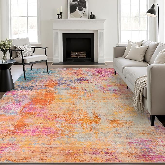 6x9 Area Rug Living Room: Modern Washable Soft Carpet Galaxy Haze | by FXRHLP