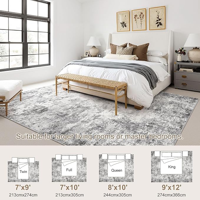 UERMEI 9x12 Area Rug Living Room Rugs - Image 3