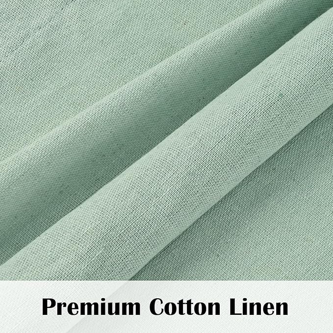 FRAMICS Boho Kitchen Curtains 36 Inch Length, Farmhouse Cotton Linen Tier - Image 6