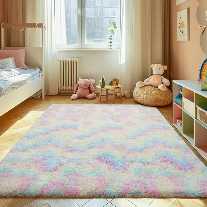 Shag Area Rug for Bedroom 3x5, Fluffy Area Rugs for Living Room, Soft Fuzzy Rug - Image 7