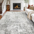 Washable Area Rugs 9'x12' Non-Slip Modern Abstract Soft by RELEANY