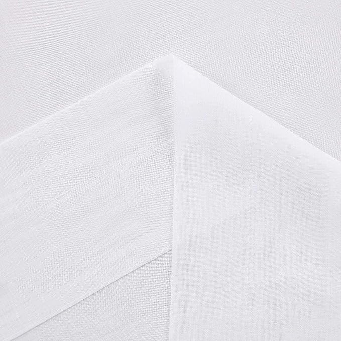 DWCN White Sheer Curtains 84 inches Long 2 Panels Set, Rod Pocket Voile Window - Image 4
