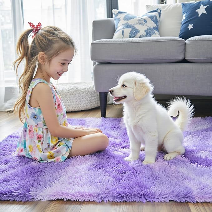 Rugs for Living Room 8x10, Alfombras para Salas Fluffy Shag Large Fuzzy Plush - Image 8