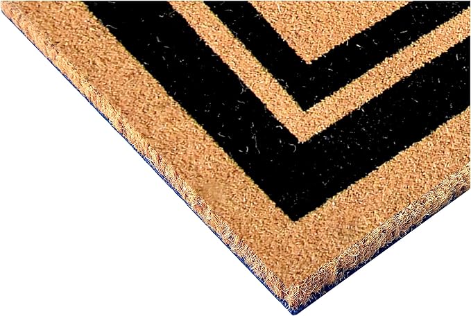 Calloway Mills 152963672D Black Border 36" x 72" Monogram Doormat Letter (D)