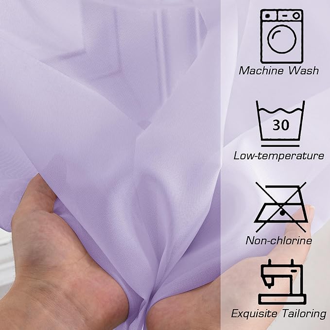 OWENIE Extra Long Sheer Curtains 96 inches Long - Image 5