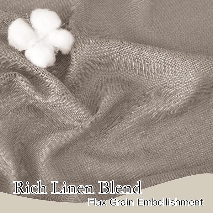 RYB HOME Cafe Curtains 24 inches Length, Linen Sheer Short Curtains - Image 4