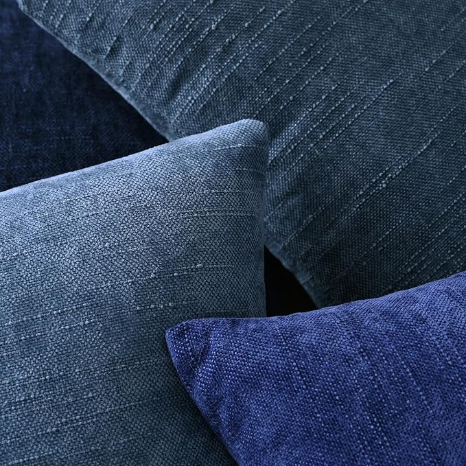 Set of 4 Soft Textured Decorative Throw Pillow Covers 22x22 Inch Cozy Farmhouse - Image 6
