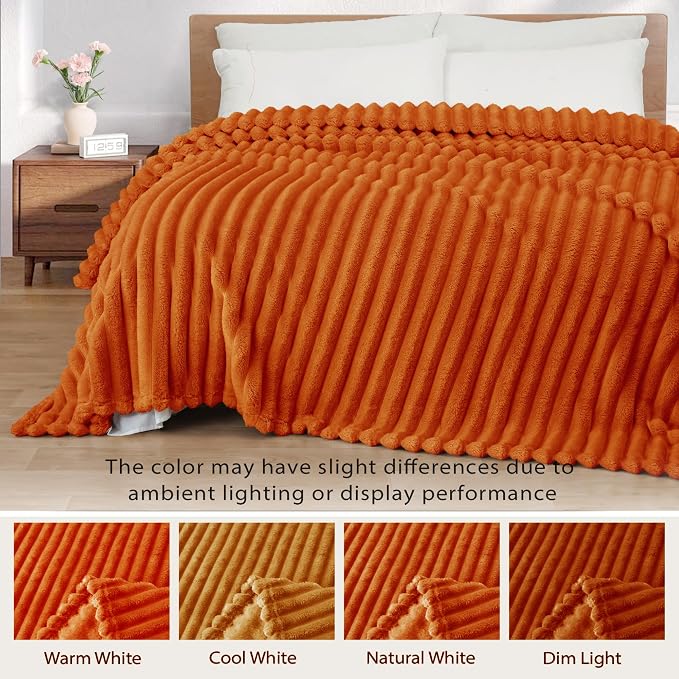 Exclusivo Mezcla California King Size Flannel Fleece Blanket, Super Soft - Image 3