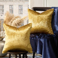GIGIZAZA Gold Velvet Pillow Covers 16x16 Decorative Pillows Pack of 2 | Throw by GIGIZAZAFocusingonhomedecoration
