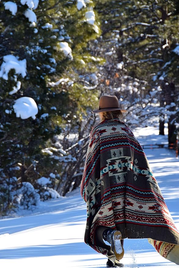 Inca Aztec Throw, Queen, King Blanket | Southwest Indian Navajo Boho Style | Native Cover for Camping, Bedding, Couch, Vanlife | Faux Alpaca, Lightweight, Hypoallergenic (Chimborazo Beige, Throw)