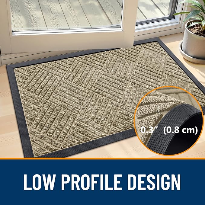 OLANLY Front Door Mat Outside Entrance 71x23, Waterproof Heavy-Duty Doormat | - Image 5