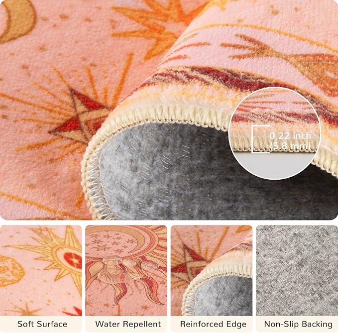 Vacuum-Friendly, 5x7 Washable Area Rug - Image 4