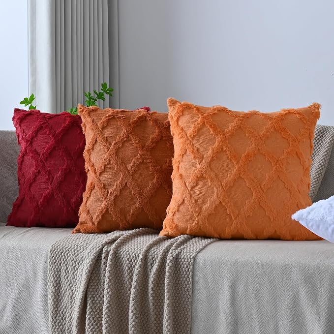Set of 2 Soft Moroccan Throw Pillow Covers 12x20 Inch Plush Boho Decorative - Image 2