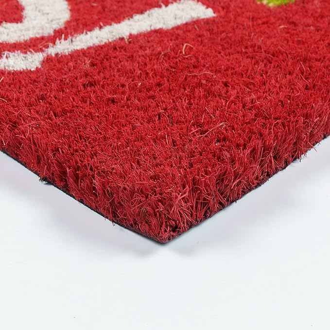 Gertmenian Disney Mickey Mouse Doormat Rug Retro Front Door Coir Mat Home Indoor Outdoor Entryway Carpet, 2-Pack 20x34, The Grinch Welcome/Merry Grinchmas