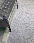 Custom Length Hallway Runner Rug, Slip Resistant, Floral Grey, 26 Inch X 18 feet by ORFAHOME