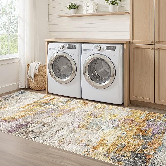 LOONGRUG Runner Rug 3x10 Washable Non-Slip Kitchen Neutral Modern Rug | - Image 7
