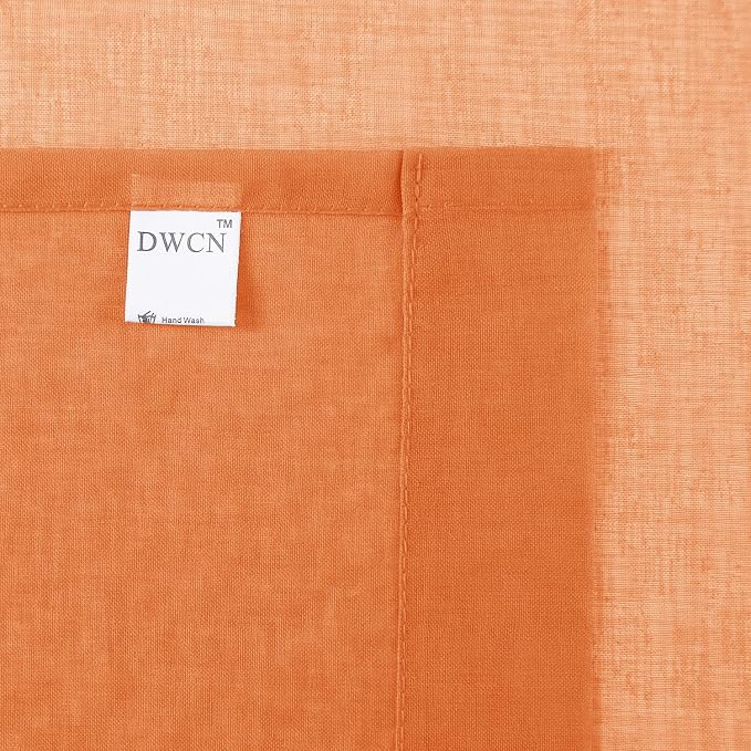 DWCN Sheer Curtains 54 inch Length 2 Panels Set, W52 x L54 - Image 5