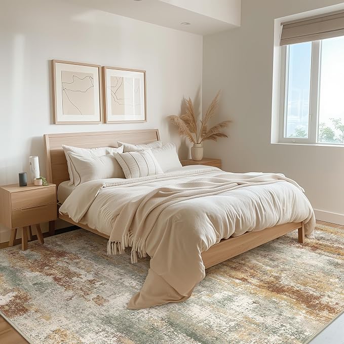 Area Rugs 5x7 for Living Room Bedroom, Modern Abstract Machine Washable Rug - Image 5