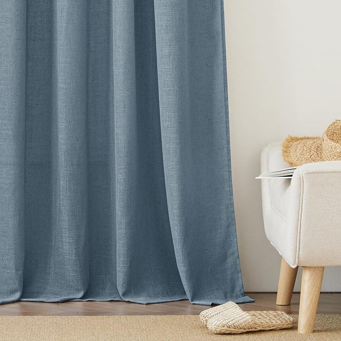 RYB HOME Sheer Curtains 108 inches, Extra Long Floor to Ceiling Curtains | - Image 6