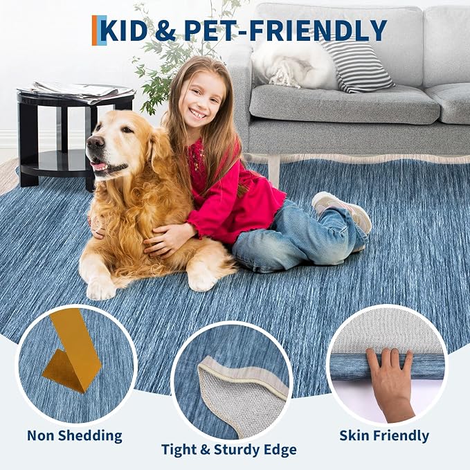 GarveeHome Scalloped Area Rug 4x6 Washable Rug Non Slip - Image 8