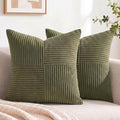 Fancy Homi 2 Packs Olive Green Euro Decorative Throw Pillow Covers 26x26 Inch by Fancy+Homi