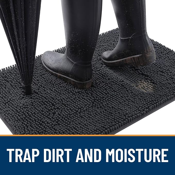 OLANLY Dog Door Mat for Muddy Paws 32x20, Super Absorbent Chenille Mud Mat | - Image 2