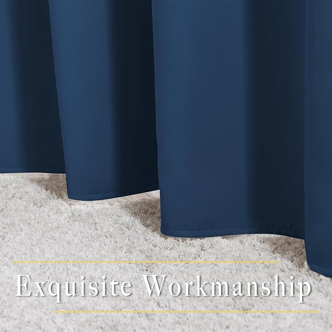 NICETOWN Moroccan Blue 102 inch Curtains, Grommet Thermal Insulated Window - Image 6