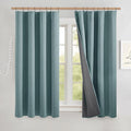 NICETOWN Skylark Blue 100% Blackout Short Curtains 63" Long by NICETOWN