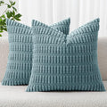 MIULEE Pack of 2 Corduroy Decorative Throw Pillow Covers 18x18 Inch Soft Boho by MIULEE