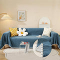 HANDONTIME Blue Sectional Couch Covers Easy Fitted Sofa Covers by HANDONTIME