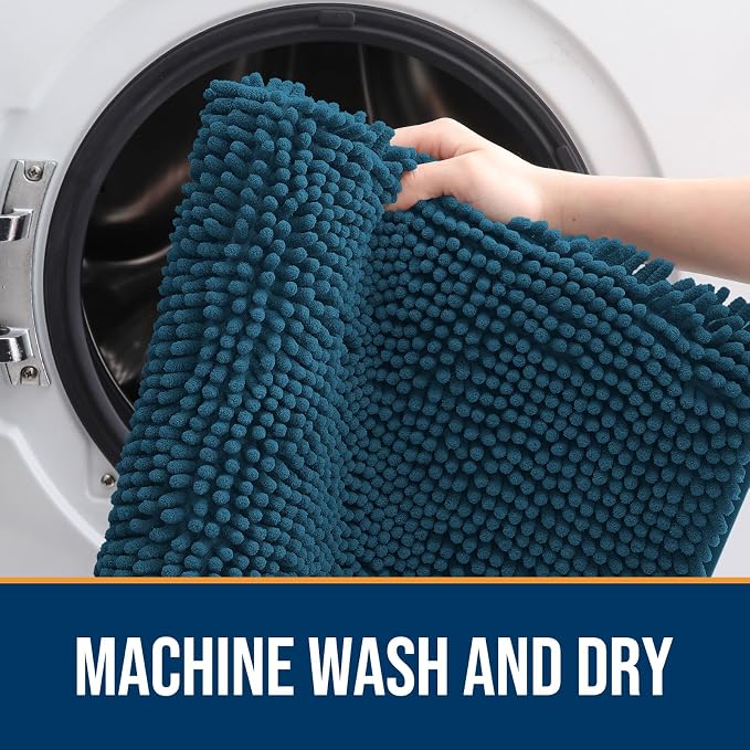 OLANLY Dog Door Mat for Muddy Paws 48x30, Super Absorbent Chenille Mud Mat | - Image 5
