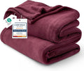 Bedsure GentleSoft Burgundy Red Fleece Blanket King Size by BEDSURE