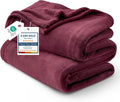 Bedsure GentleSoft Fleece Throw Blanket Burgundy Red by BEDSURE