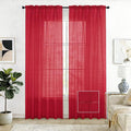 SpaceDresser Check Sheer Curtains 96 Inches Long by SpaceDresser