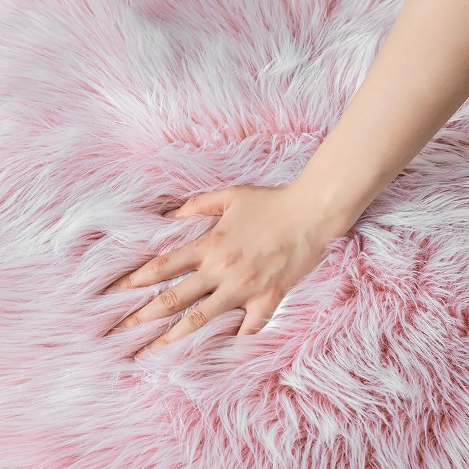 Ashler Faux Fur Rug, Fluffy Shaggy Area Rug Ultra Soft 2.2 x 6 Feet Rectangle - Image 3
