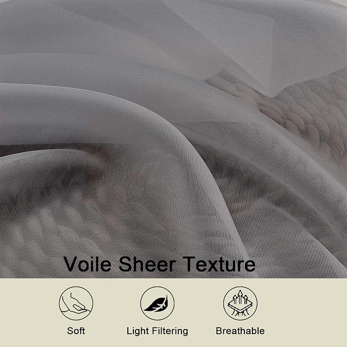 Kitchen Curtains 24 Inch Length Tier 2 Pieces, Cafe Bathroom Basement Rod - Image 3