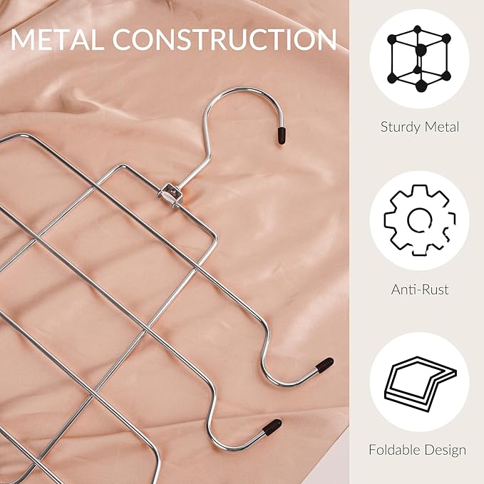 ZEDODIER 6 Pack Tank Top Hanger, Space Saving Bra Hangers, Non-Slip Hanging Sport Bras Holder, Closet Organizers and Storage for Camisoles Tank Tops Bras Ties Swimsuits Strappy Dress, Silver