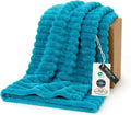 Bedsure Teal Fleece Blanket for Couch by BEDSURE