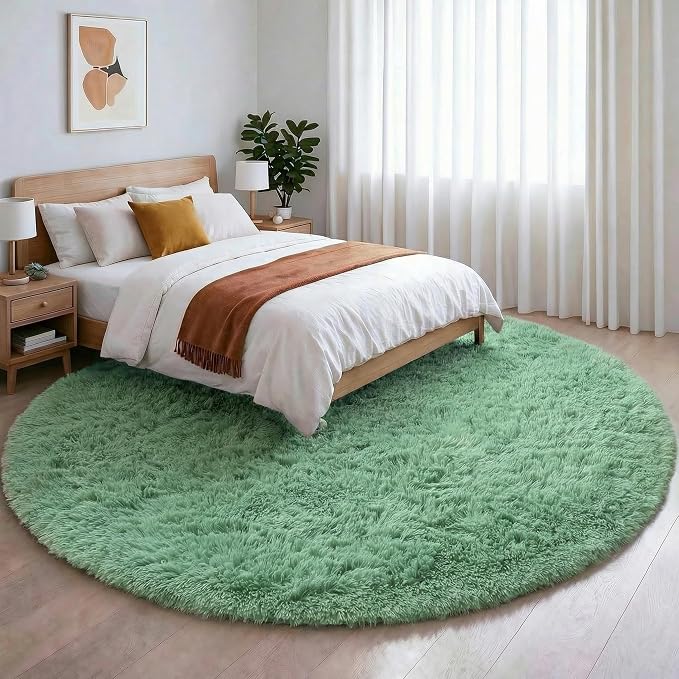 Amdrebio Sage Green Round Rug 6Ft - Image 2