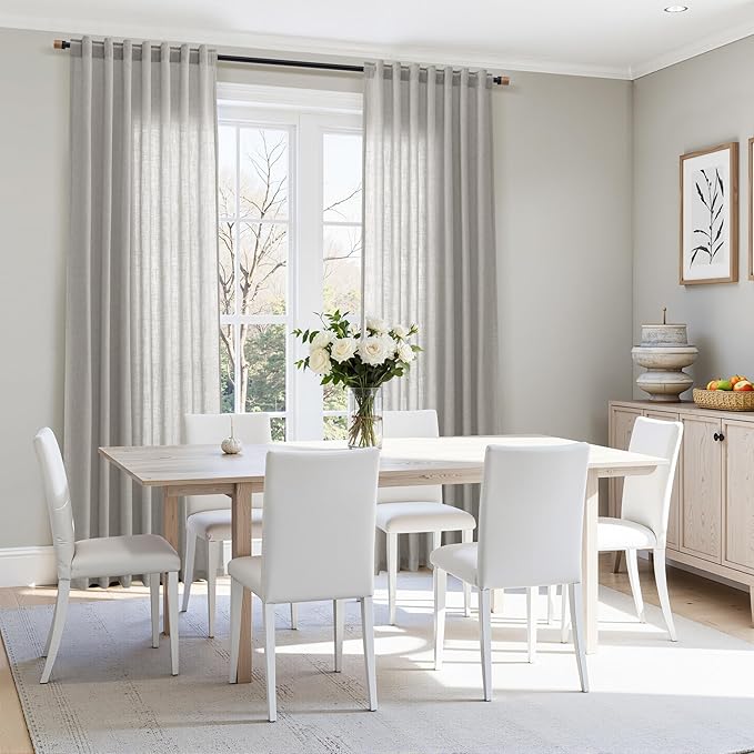 Light Gray Linen Curtains 72 Inches Long - Image 7
