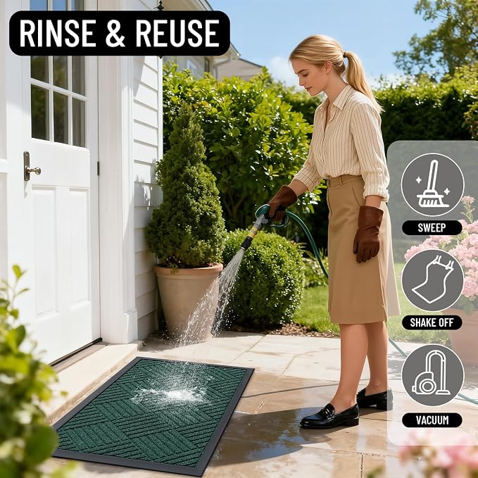 OLANLY Front Door Mat Outside Entrance 47x23, Waterproof Heavy-Duty Doormat | - Image 8