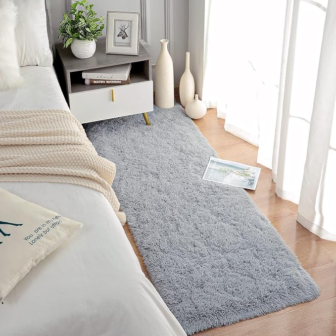 Chicrug Soft Runner Rugs for Bedroom Living Room Plush Fluffy Rug 3x10 | Shag - Image 3