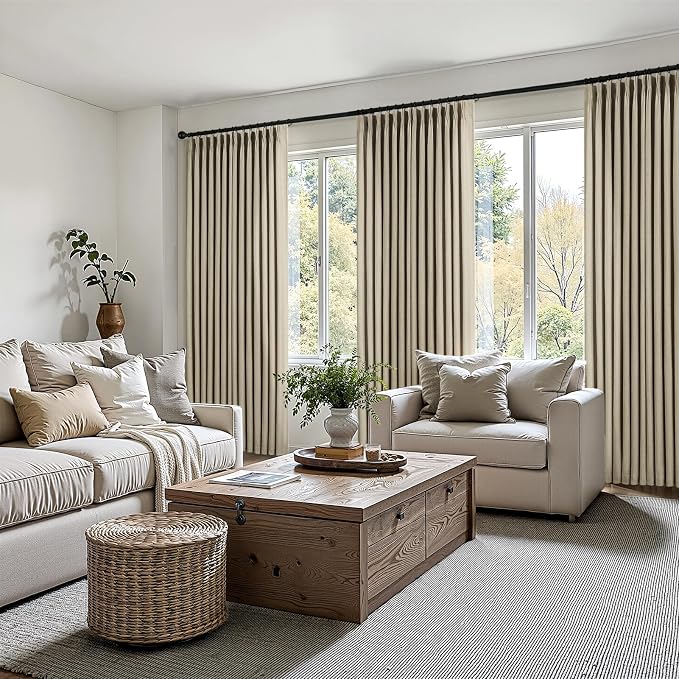 Topfinel 108 Inch Pinch Pleated Linen Curtains 2 Panels, Extra Long 9ft Curtain - Image 5