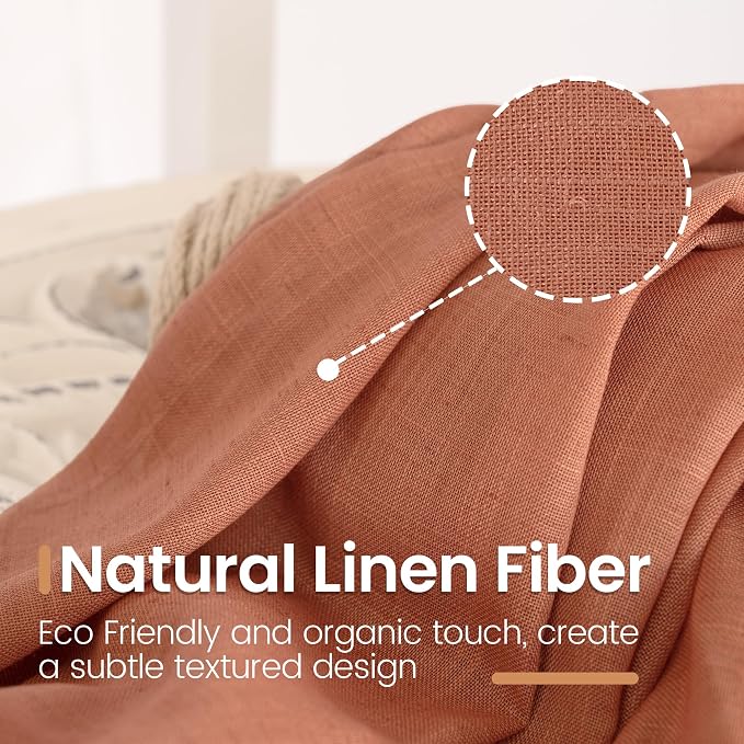 BGment Linen Short Curtains 40 Inch Length - Image 3